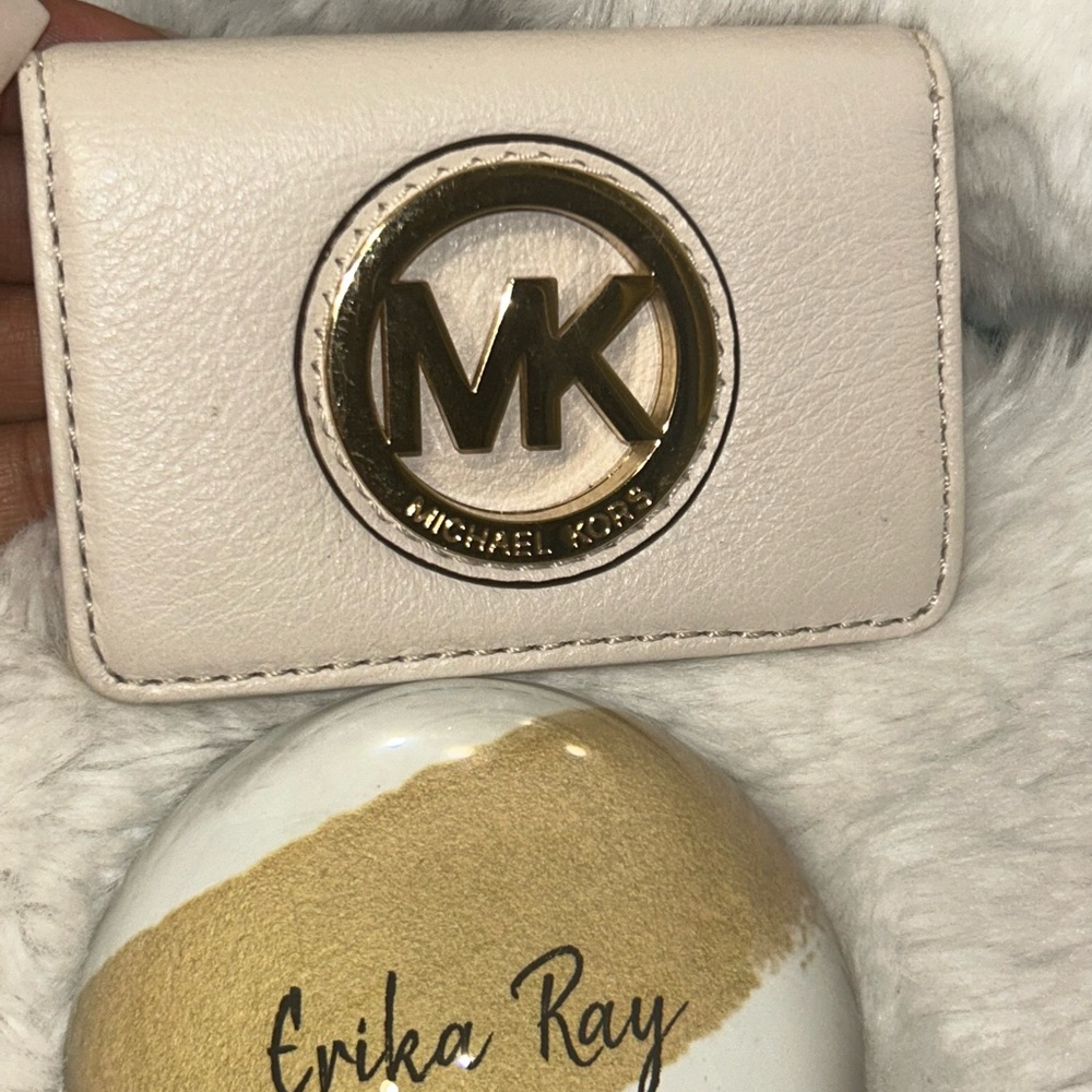Michael Kors Fulton Crème Card Case